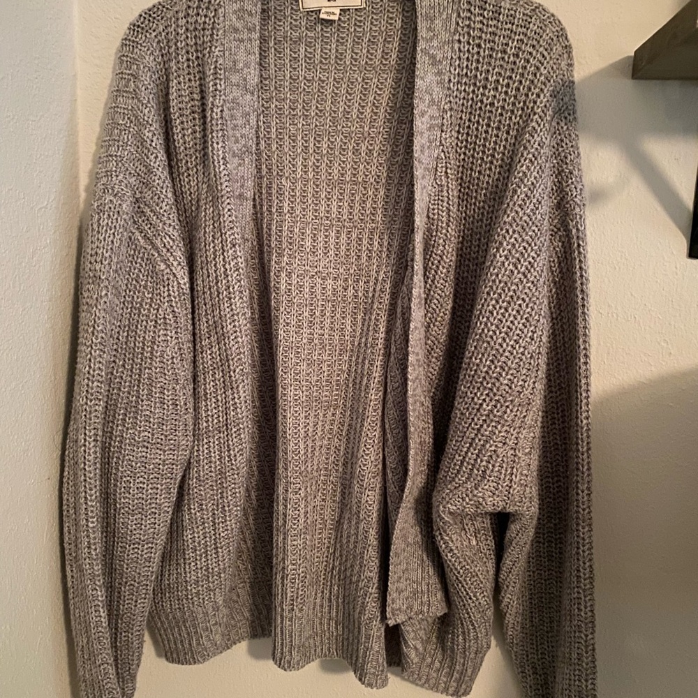 Cozy Gray Knit Cardigan